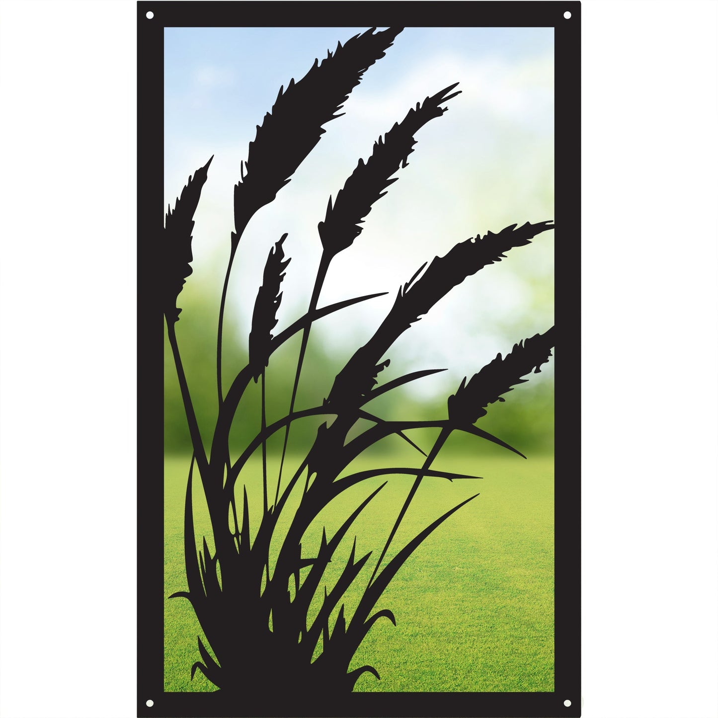Grasses in the Wind, SunCatcher Garden Mirror Rectangular Design