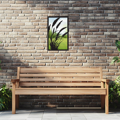 Grasses in the Wind, SunCatcher Garden Mirror Rectangular Design