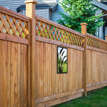 Grasses in the Wind, SunCatcher Garden Mirror Rectangular Design