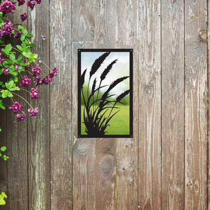 Grasses in the Wind, SunCatcher Garden Mirror Rectangular Design
