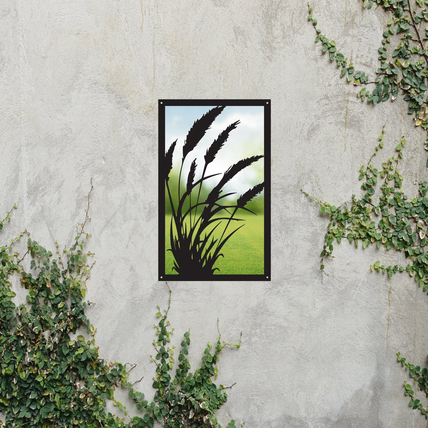 Grasses in the Wind, SunCatcher Garden Mirror Rectangular Design