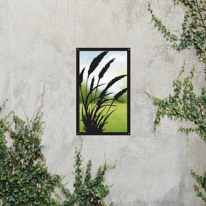 Grasses in the Wind, SunCatcher Garden Mirror Rectangular Design