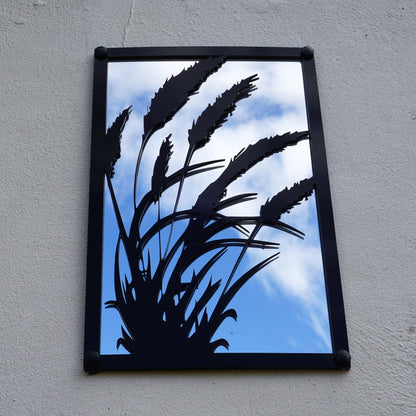 Grasses in the Wind, SunCatcher Garden Mirror Rectangular Design