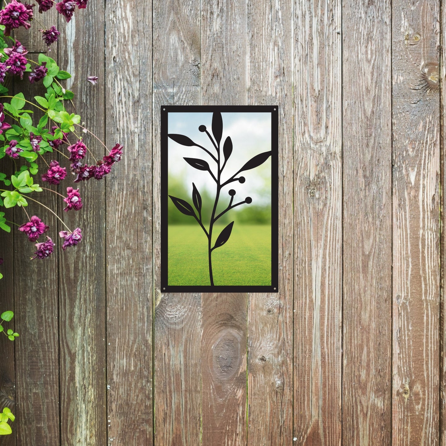 Olive Branch, SunCatcher Garden Mirror Rectangular Design