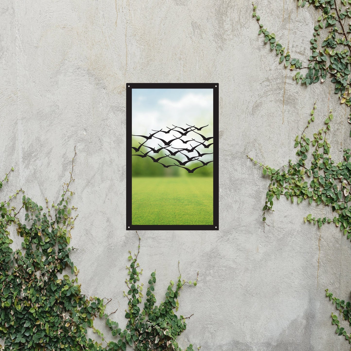 Flock of Birds, SunCatcher Garden Mirror Rectangular Design