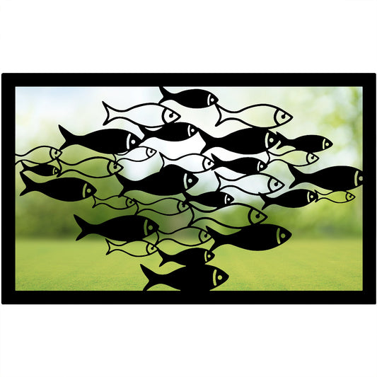 School of Fish, SunCatcher Garden Mirror Rectangular Design