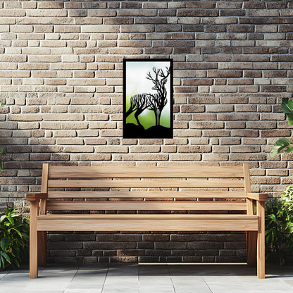 Turning Stag, SunCatcher Garden Mirror Highland Stag Design