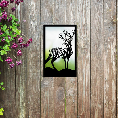 Turning Stag, SunCatcher Garden Mirror Highland Stag Design