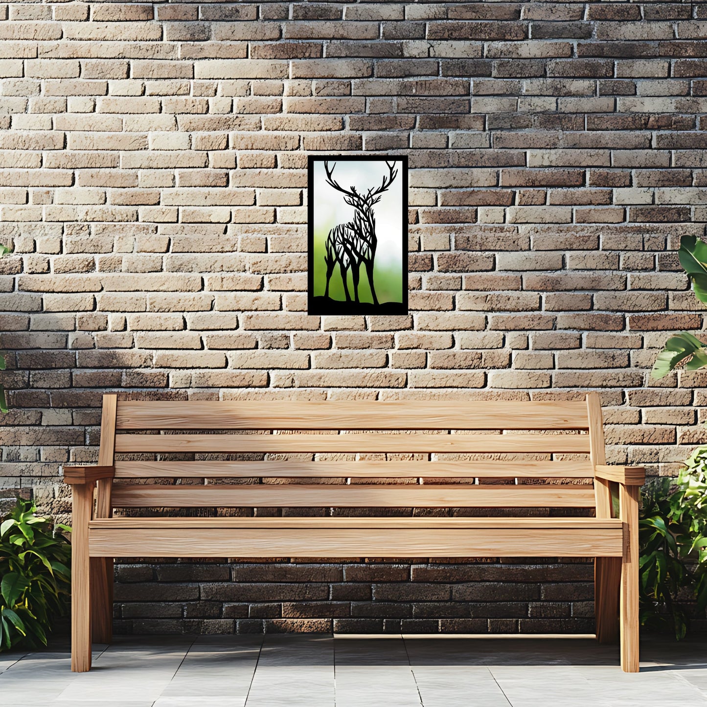 Staring Stag, SunCatcher Garden Mirror Highland Stag Design