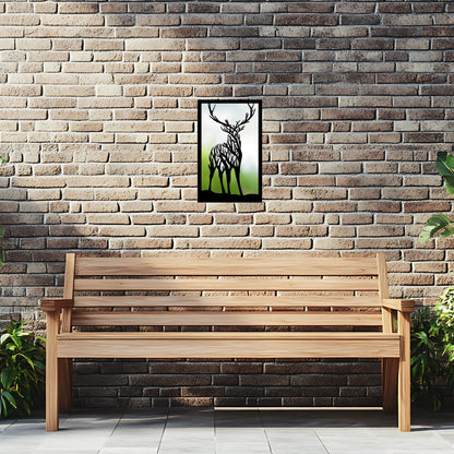 Staring Stag, SunCatcher Garden Mirror Highland Stag Design