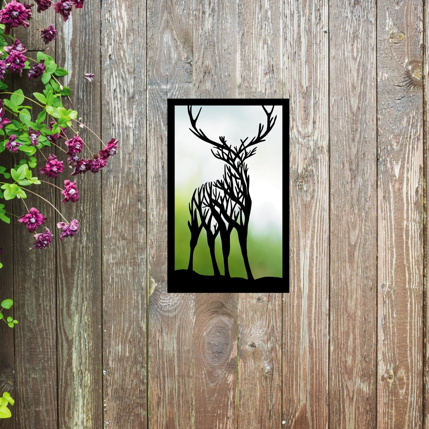 Staring Stag, SunCatcher Garden Mirror Highland Stag Design