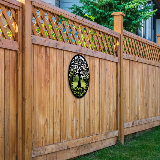 SunCatcher Garden Mirror Round Tree of Life Range of Sizes