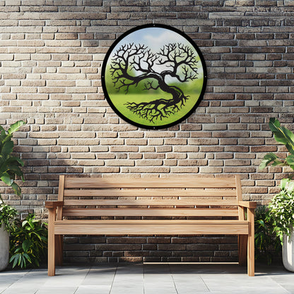 SunCatcher Garden Mirror Round Heart Shaped Tree Range of Sizes