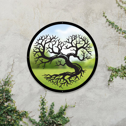 SunCatcher Garden Mirror Round Heart Shaped Tree Range of Sizes