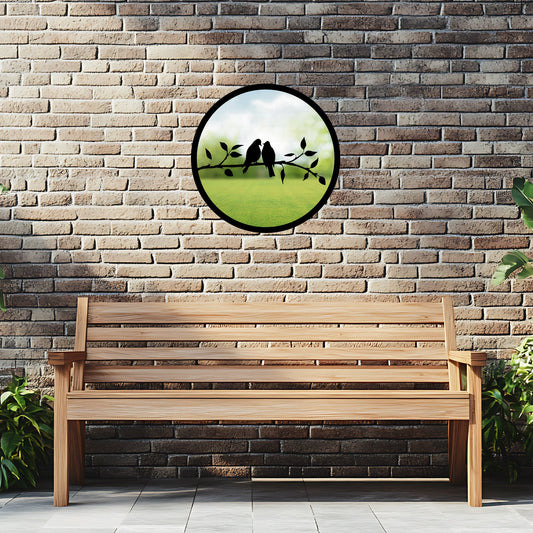 SunCatcher Garden Mirror Round Two Little Birds Range of Sizes