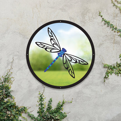 SunCatcher Garden Mirror Round Dragonfly Range of Sizes