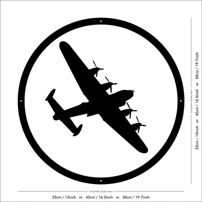 Round SunCatcher Garden Mirror Lancaster Bomber