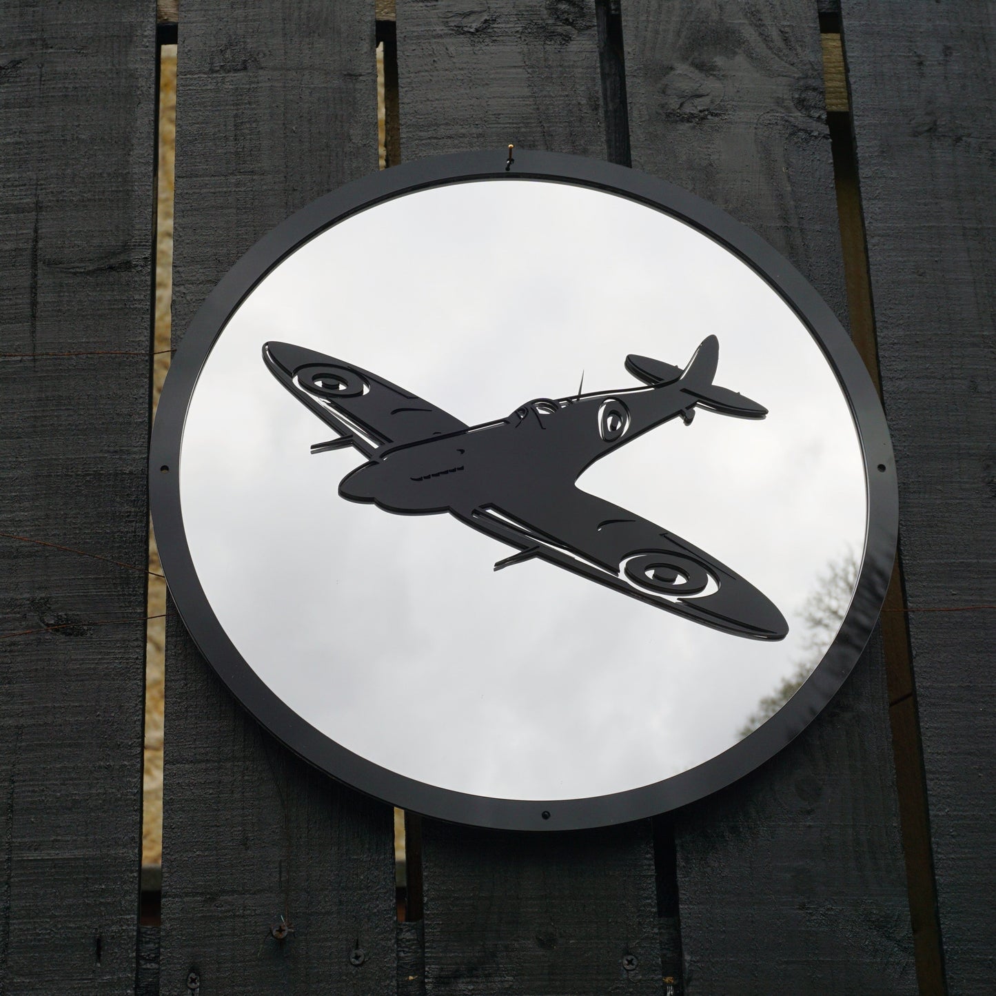 Round SunCatcher Garden Mirror Spitfire
