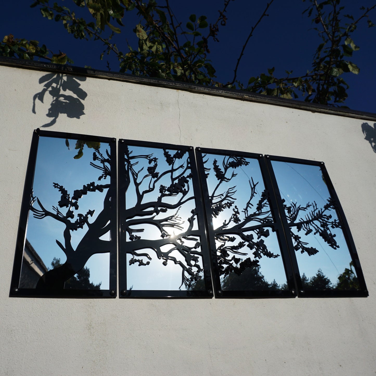 SunCatcher Garden Mirror Set of Four Panels Tree