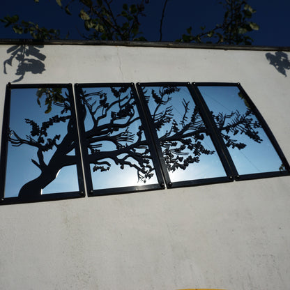 SunCatcher Garden Mirror Set of Four Panels Tree