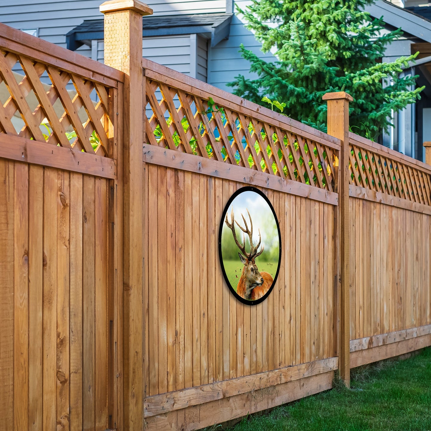 SunCatcher Garden Mirror Sutherland, the Highland Stag, Illustrations by Bree Merryn