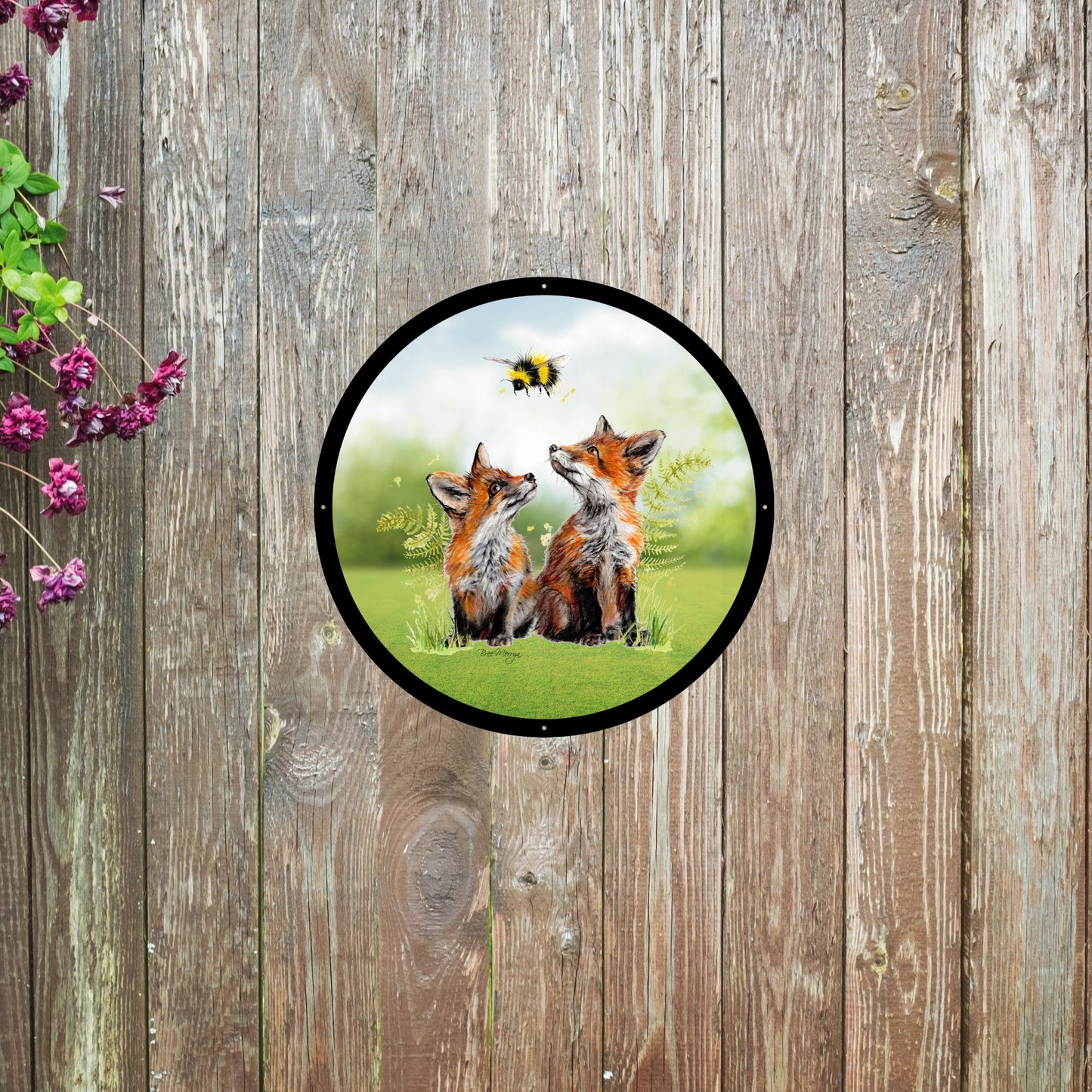 SunCatcher Garden Mirror Blaze, Blare and Bumble Round, Illustrations by Bree Merryn