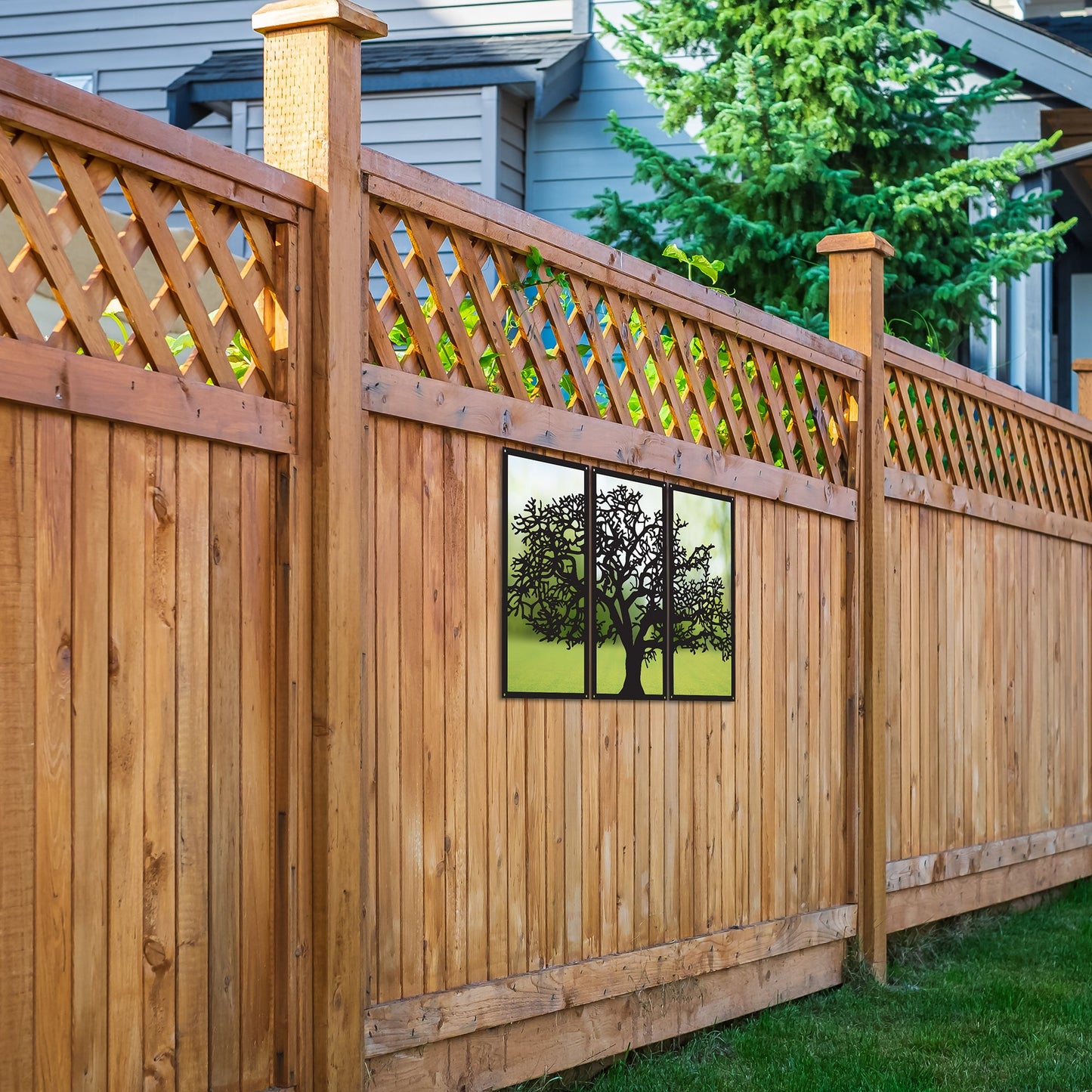 SunCatcher Garden Mirror Set of Three Panels Tree