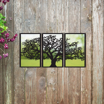 SunCatcher Garden Mirror Set of Three Panels Tree