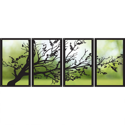 SunCatcher Garden Mirror Set of Four Panels Tree