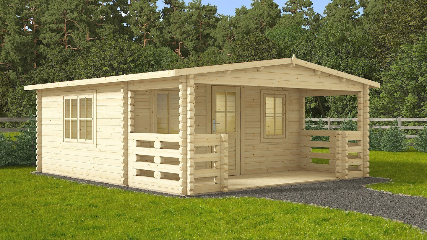 Gorbea Log Cabin 5m x 5.90m - 44mm