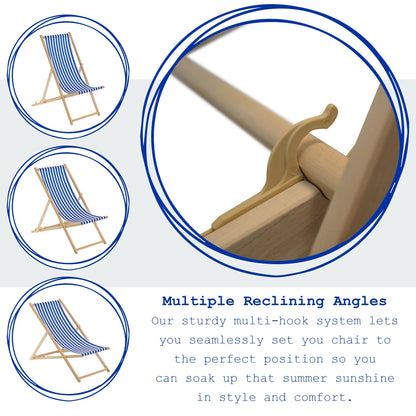 Yellow Folding Wooden Deck Chair