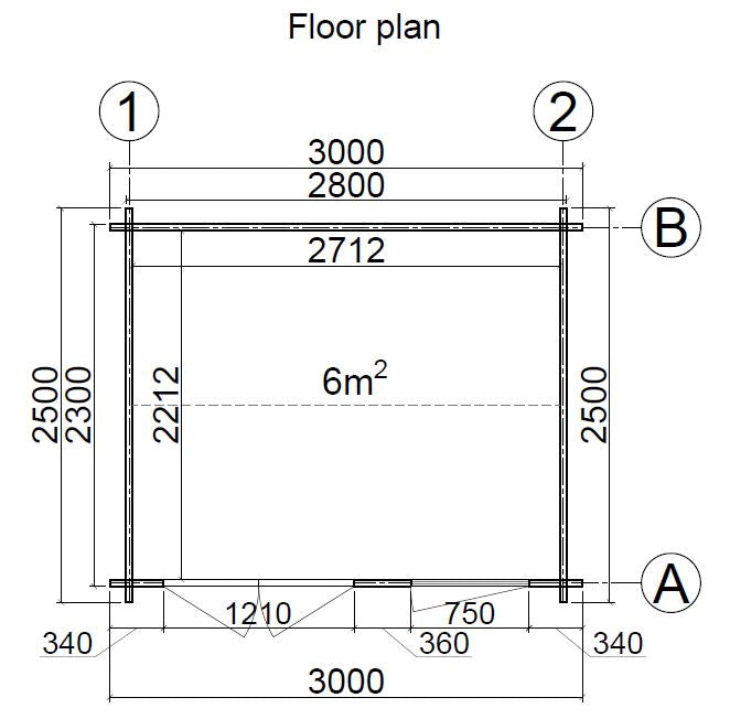 Kent Log Cabin Floorplan