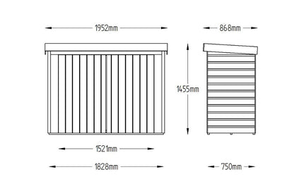 Shiplap Pent Large Outdoor Store – Pressure Treated