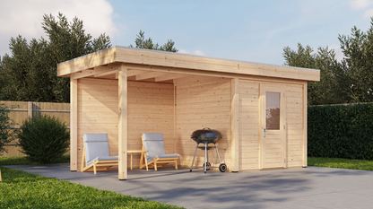 Lugarde Select - Birmingham Modern log Cabin 250x250cm with 300cm Canopy