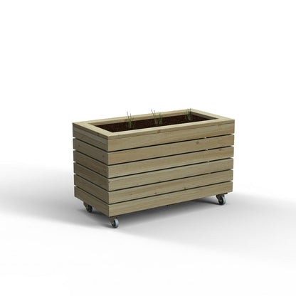 Linear Planter - Double with Wheels