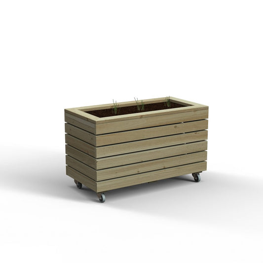 Linear Planter - Double with Wheels