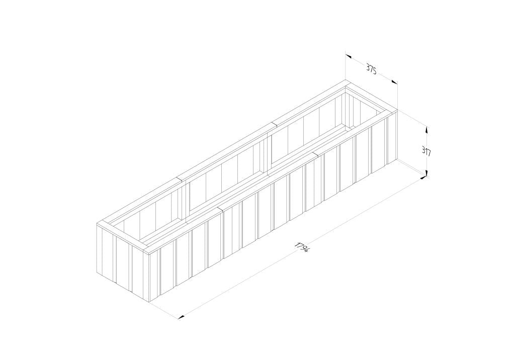 Forest Low Level Lapline Planter- Long