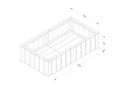 Forest Low Level Lapline Planter- Rectangular