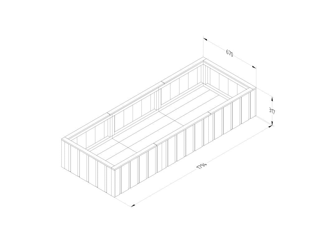 Forest Low Level Lapline Planter- Large