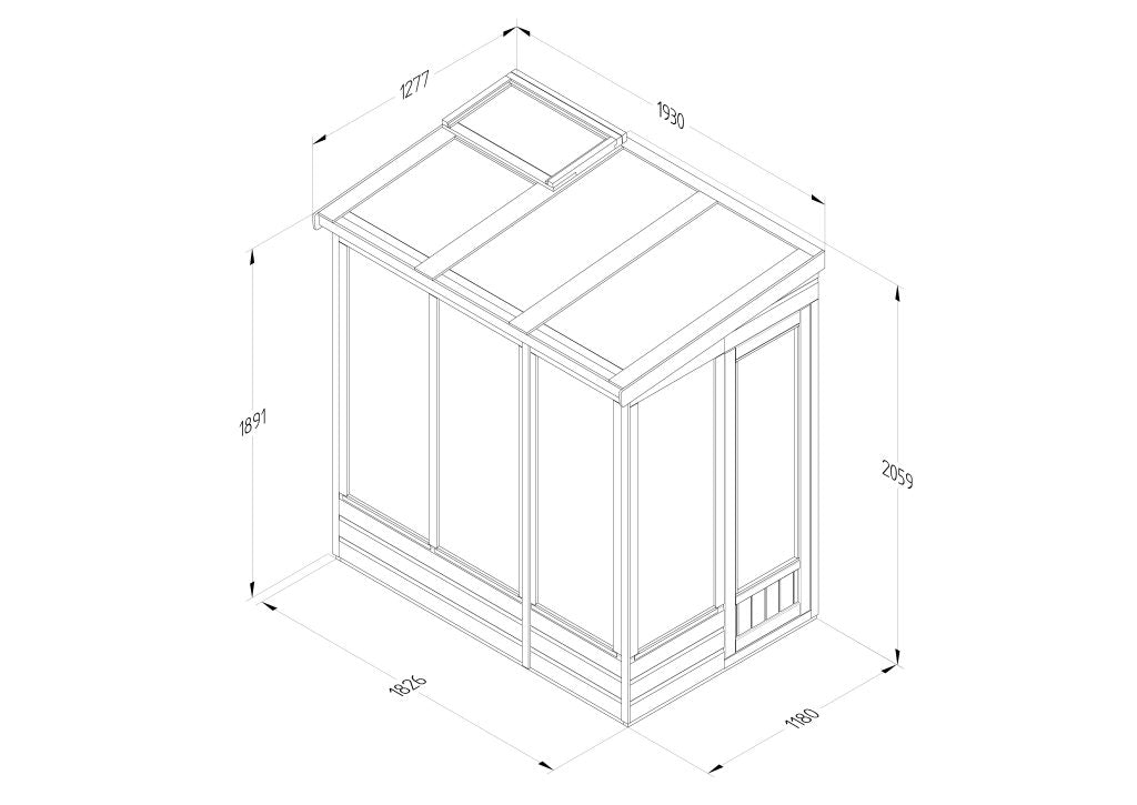 Forest 6x4 Wallscape Lean-to Greenhouse
