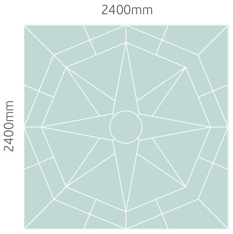Lakeland Star Patio Kit 5.76m2 Gold (2400 x 2400mm)
