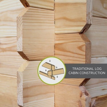 Mercia Pent Log Cabin 19mm - 3m x 3m