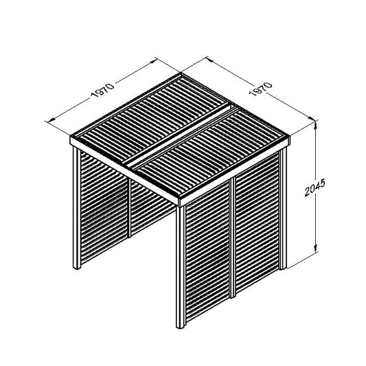 Forest Modular Pergola with 3 Side Panel Packs