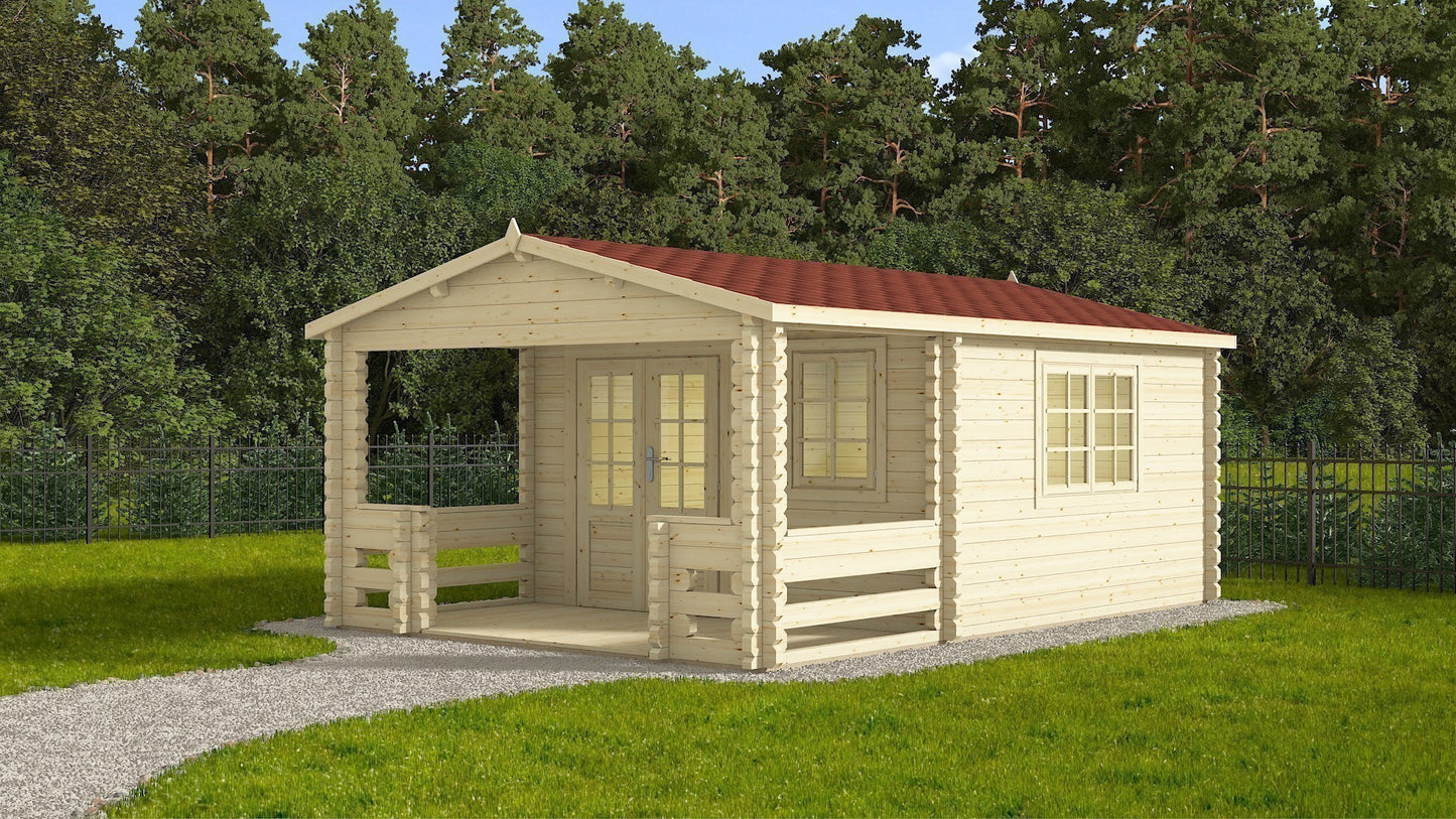Manchester Log Cabin 4mx5.85m - 68mm