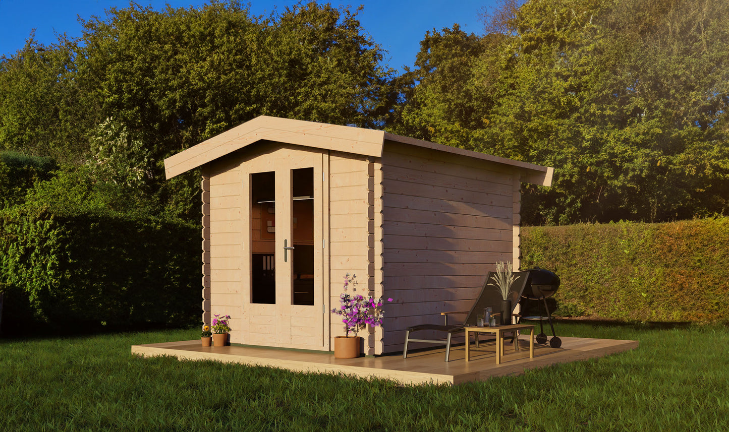 Apex 2.5m x 2.5m Log Cabin