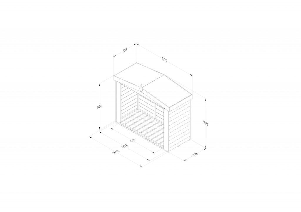 Overlap Pressure Treated Apex Log Store
