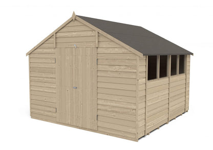Overlap Pressure Treated 10×10 Apex Shed – Double Door
