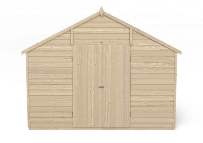Overlap Pressure Treated 10×10 Apex Shed – Double Door