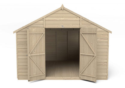 Overlap Pressure Treated 10×10 Apex Shed – Double Door