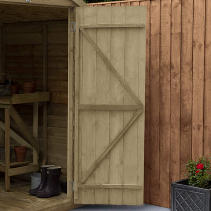 Overlap Pressure Treated 10×6 Apex Shed – Double Door